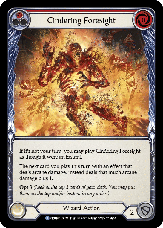 Cindering Foresight (Red) — Crucible of War — Flesh and Blood