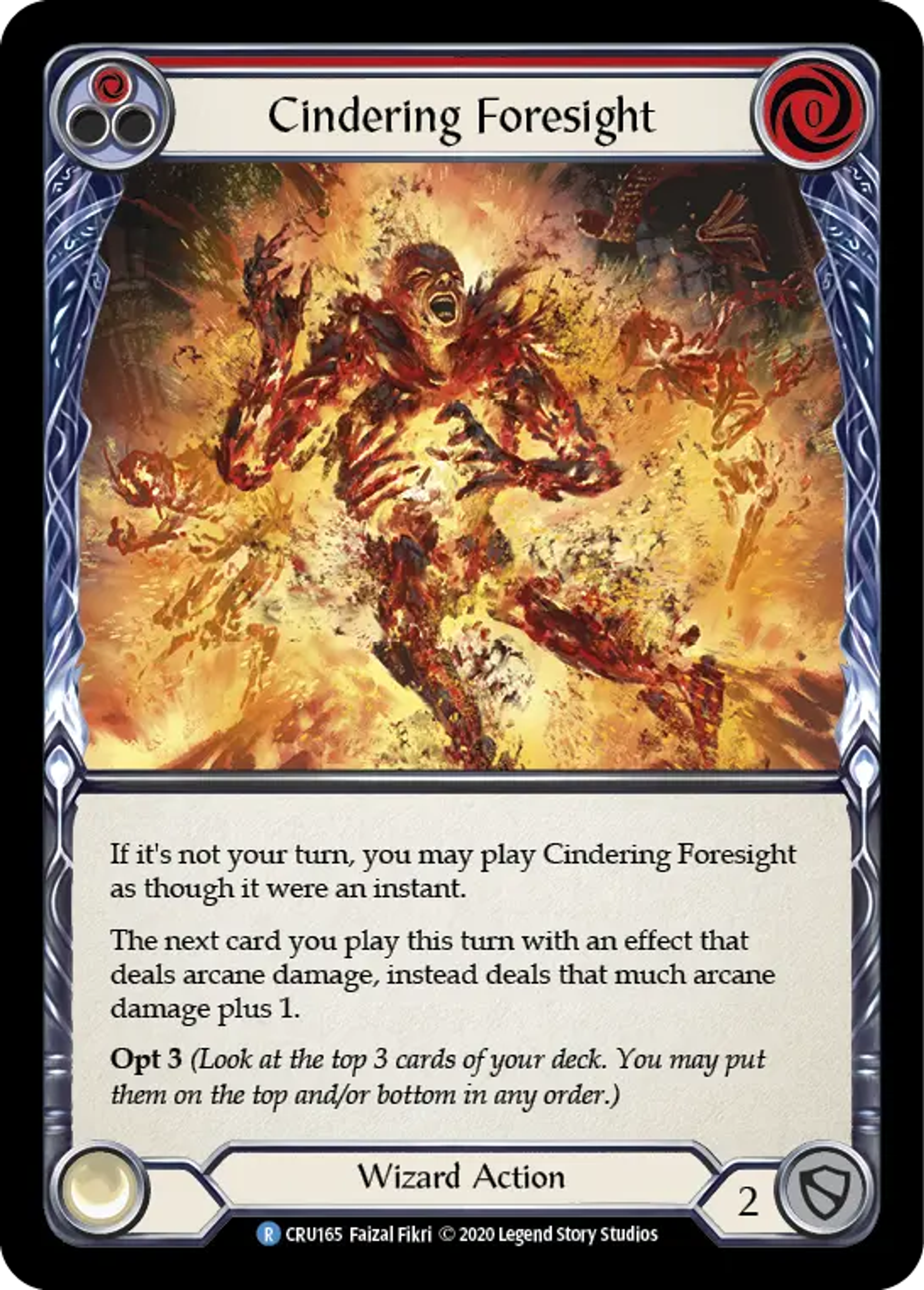 Cindering Foresight (Red) — Crucible of War — Flesh and Blood