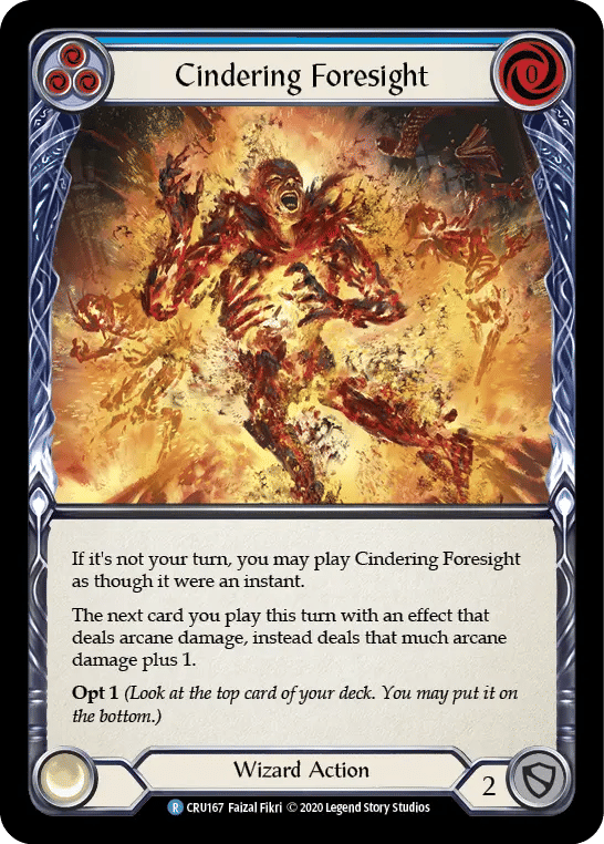 Cindering Foresight (Blue) — Crucible of War — Flesh and Blood
