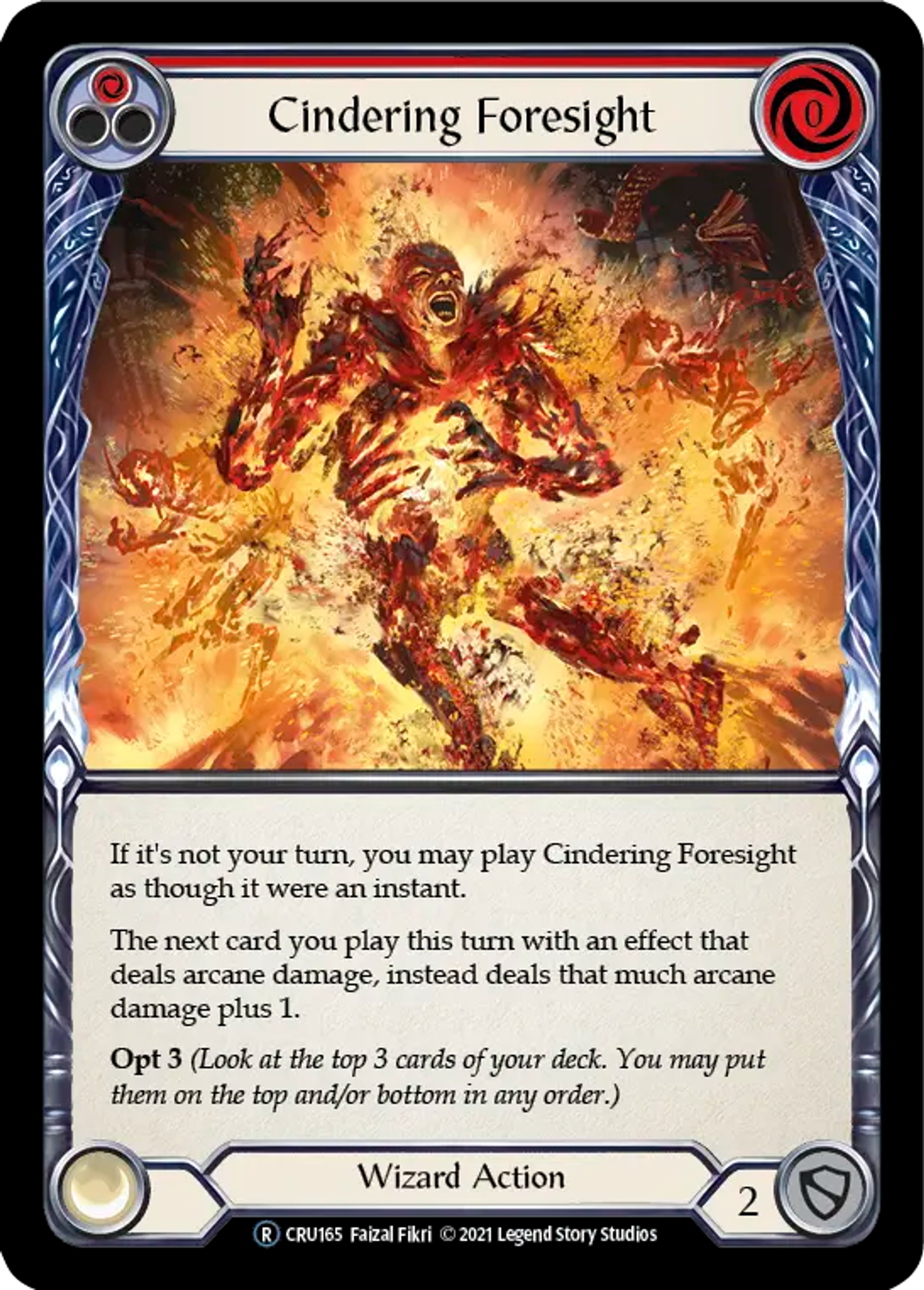 Cindering Foresight (Red) — Crucible of War - Unlimited — Flesh and Blood
