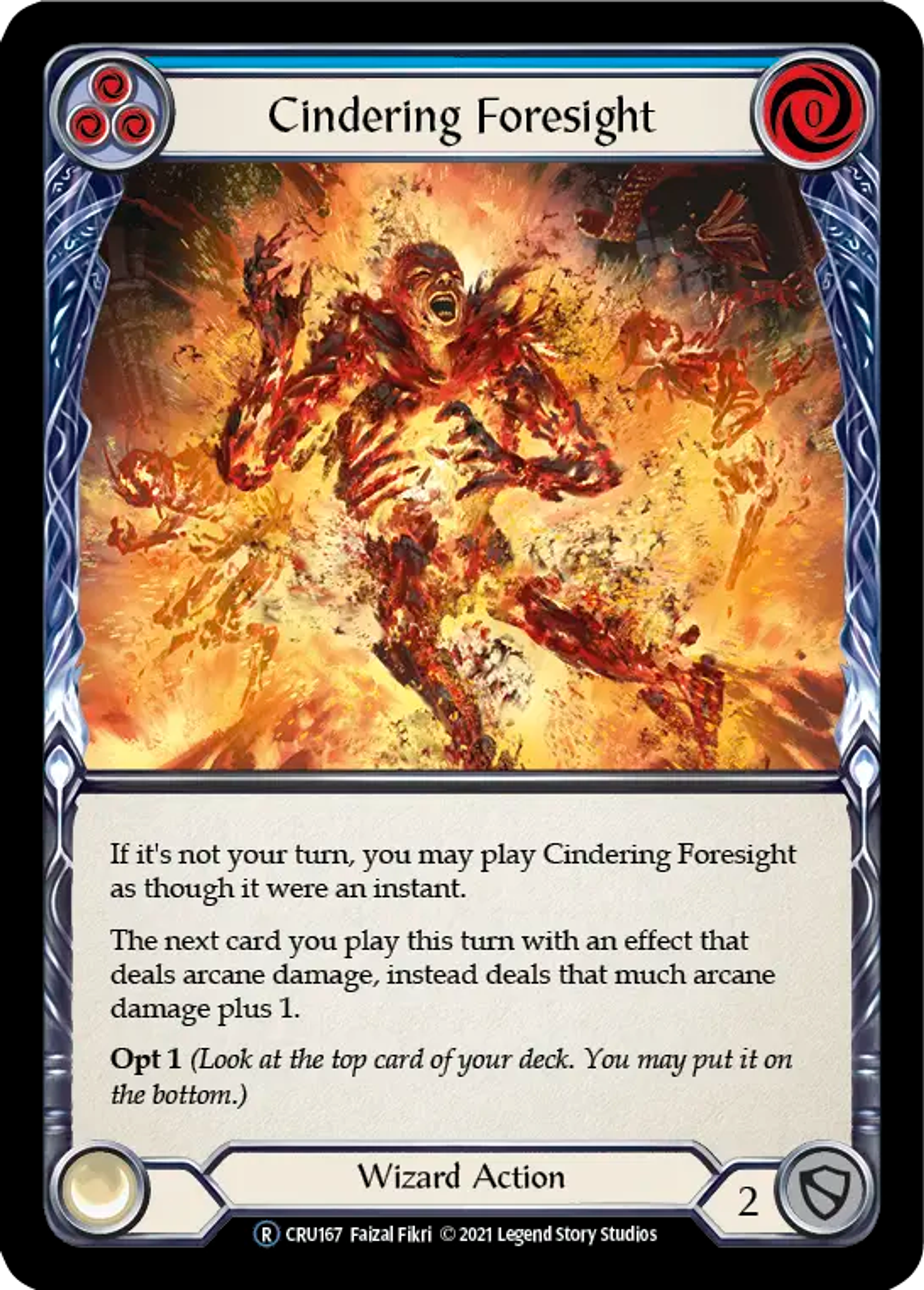 Cindering Foresight (Blue) — Crucible of War - Unlimited — Flesh and Blood