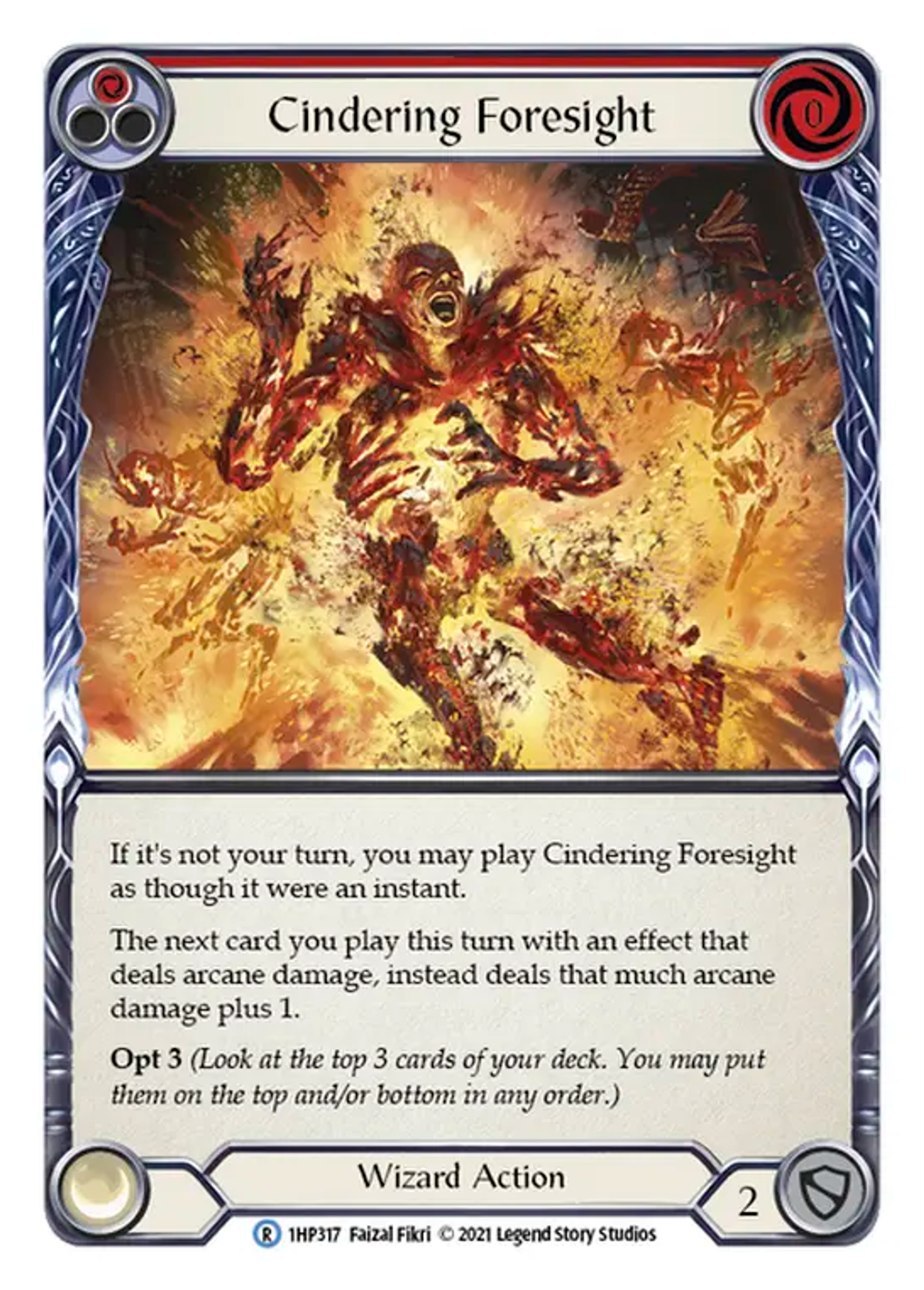 Cindering Foresight (Red) — History Pack 1 — Flesh and Blood