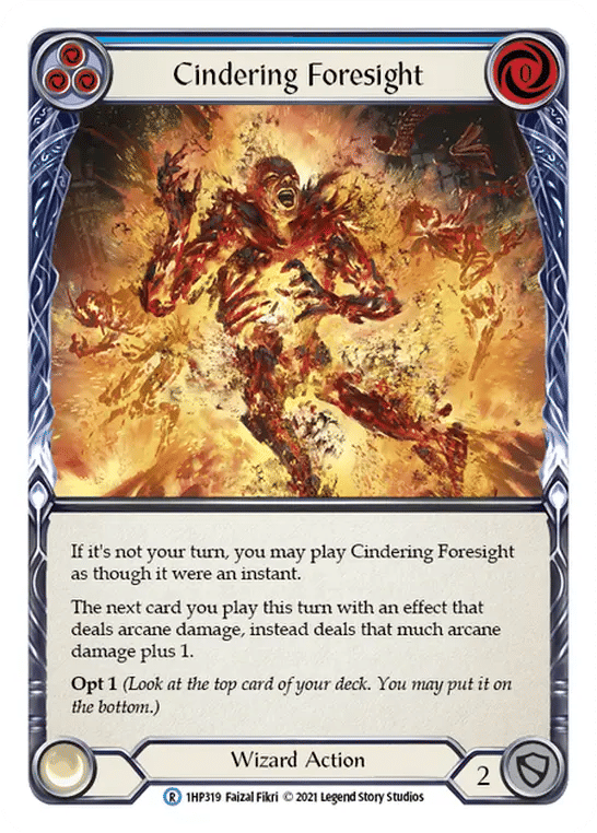 Cindering Foresight (Blue) — History Pack 1 — Flesh and Blood