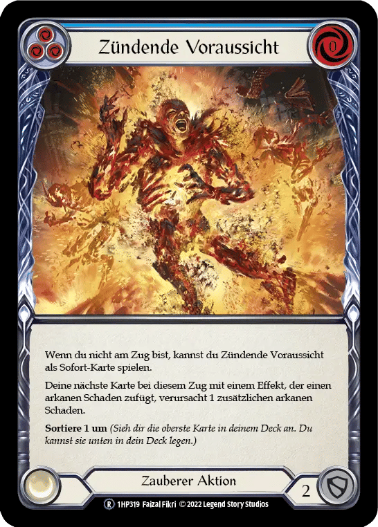 Cindering Foresight (Blue) — History Pack 1 - Black Label — Flesh and Blood