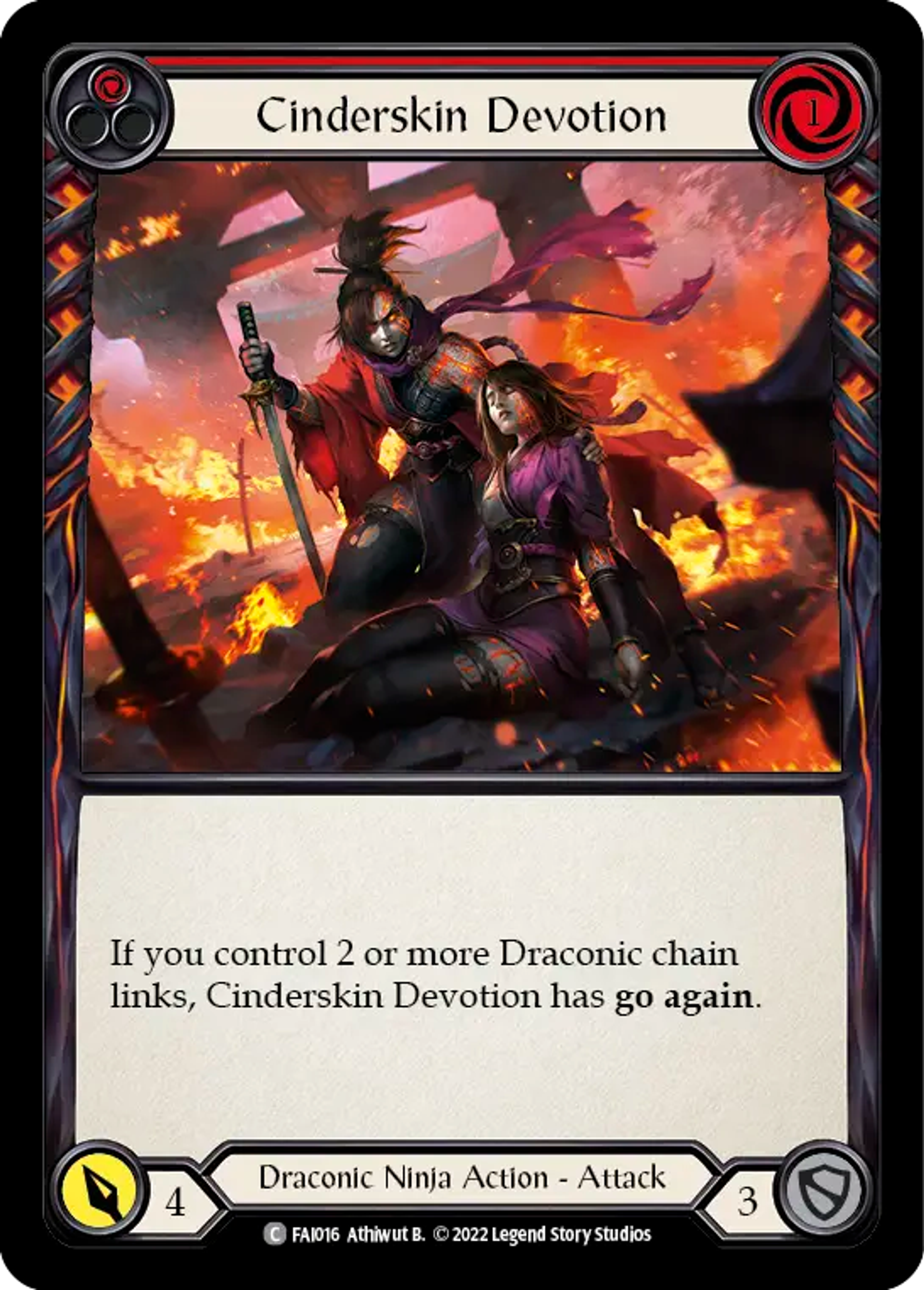 Cinderskin Devotion (Red) — Fai - Blitz Deck — Flesh and Blood