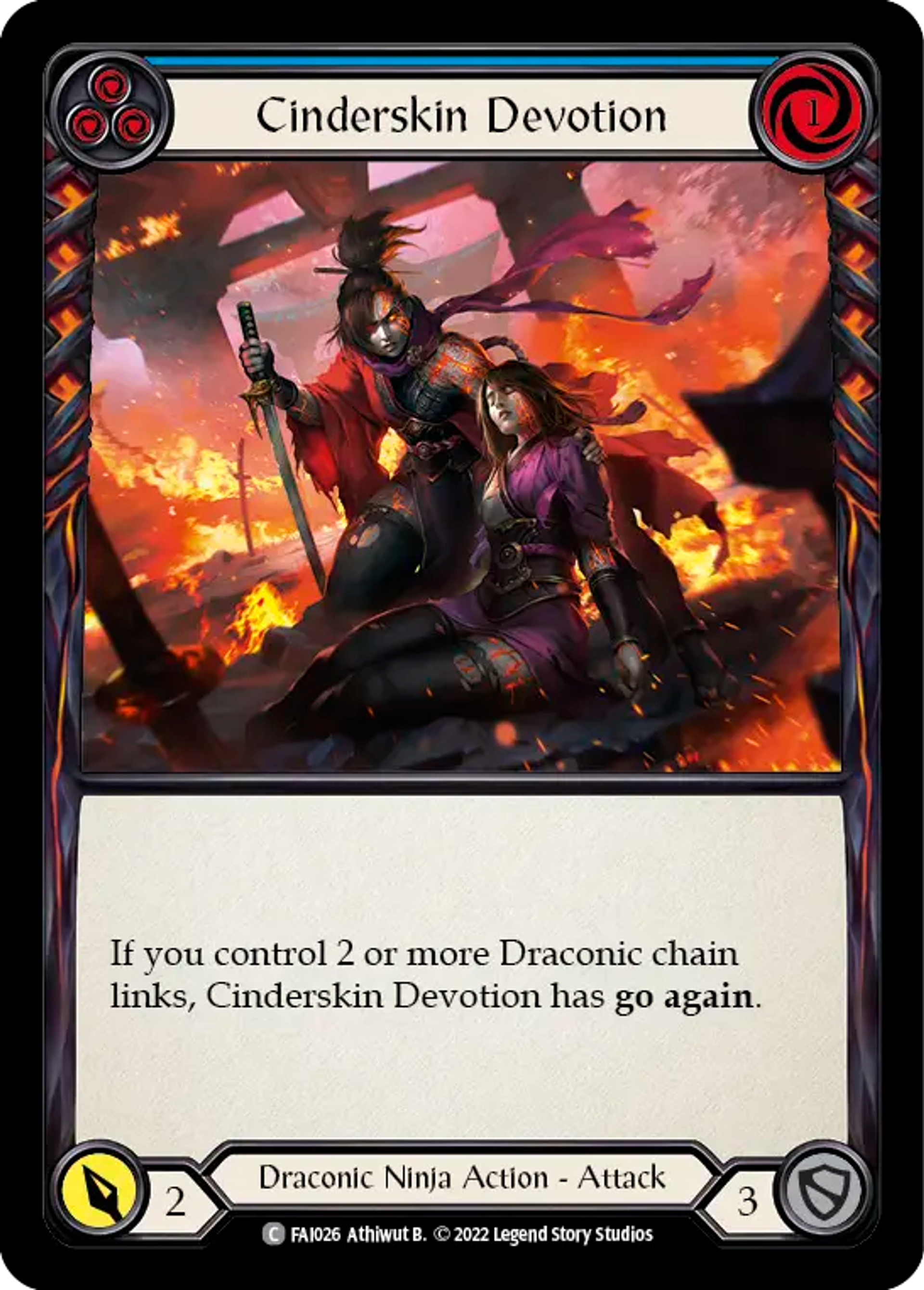 Cinderskin Devotion (Blue) — Fai - Blitz Deck — Flesh and Blood