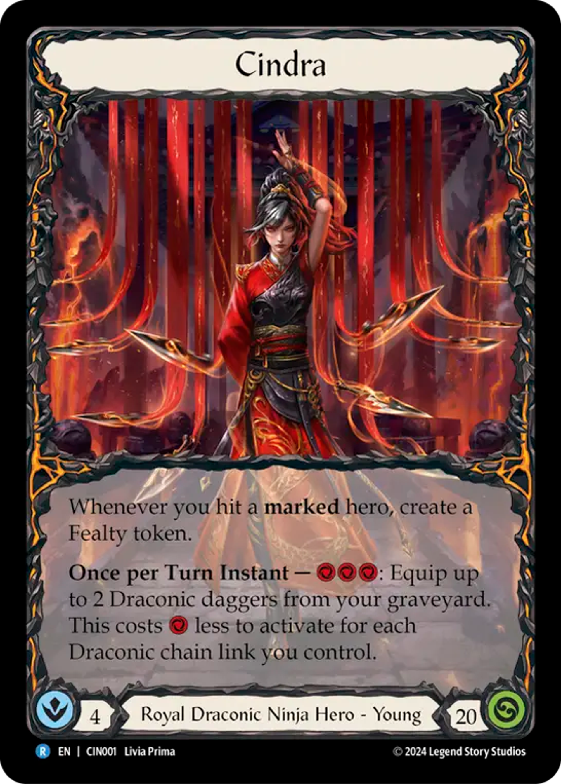 Cindra — The Hunted Blitz Deck - Cindra — Flesh and Blood