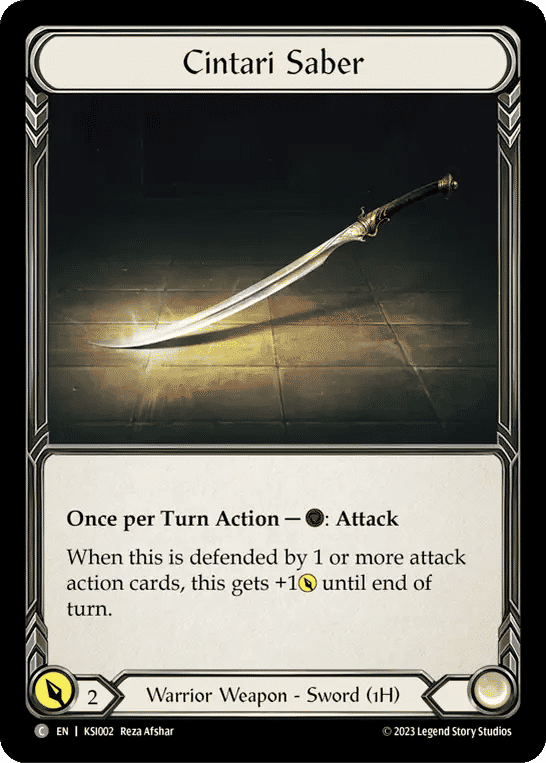 Cintari Saber — Kassai - Heavy Hitters Blitz Deck — Flesh and Blood