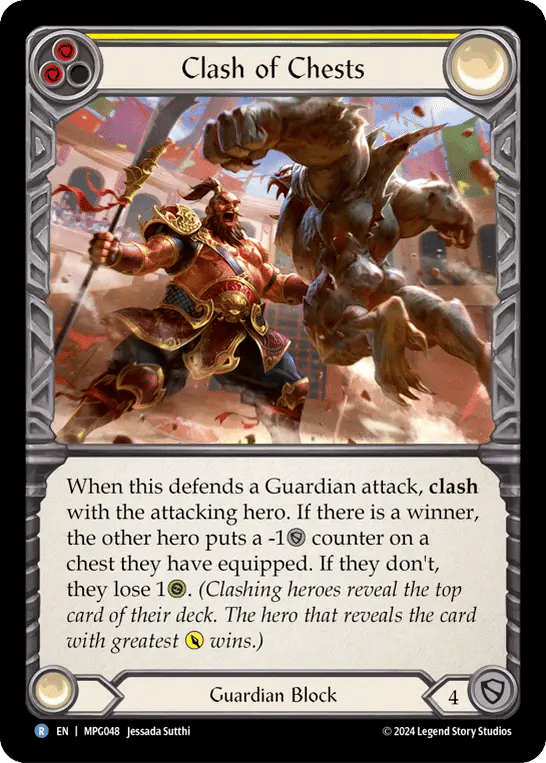 Clash of Chests (Yellow) — Mastery Pack Guardian — Flesh and Blood