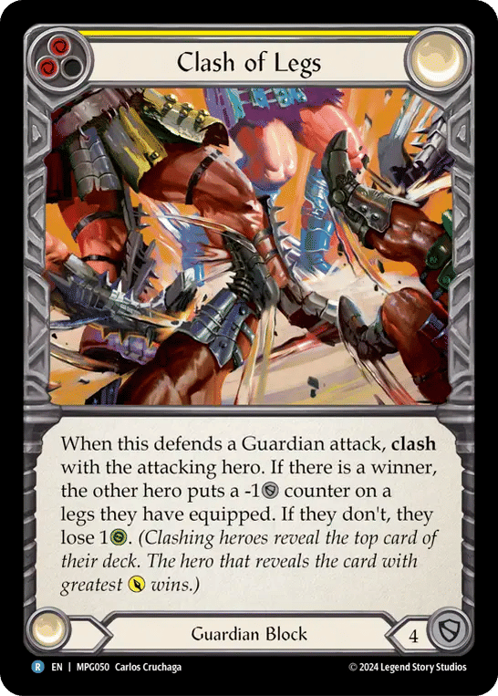 Clash of Legs (Yellow) — Mastery Pack Guardian — Flesh and Blood