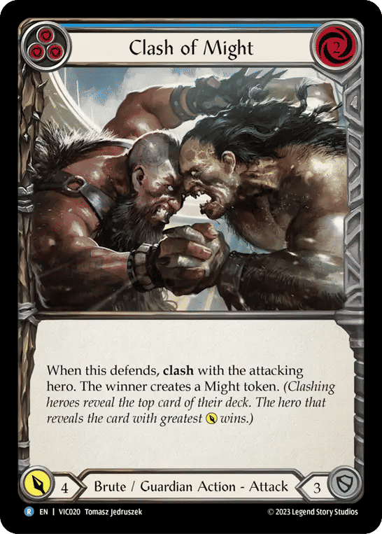 Clash of Might (Blue) — Victor - Heavy Hitters Blitz Deck — Flesh and Blood