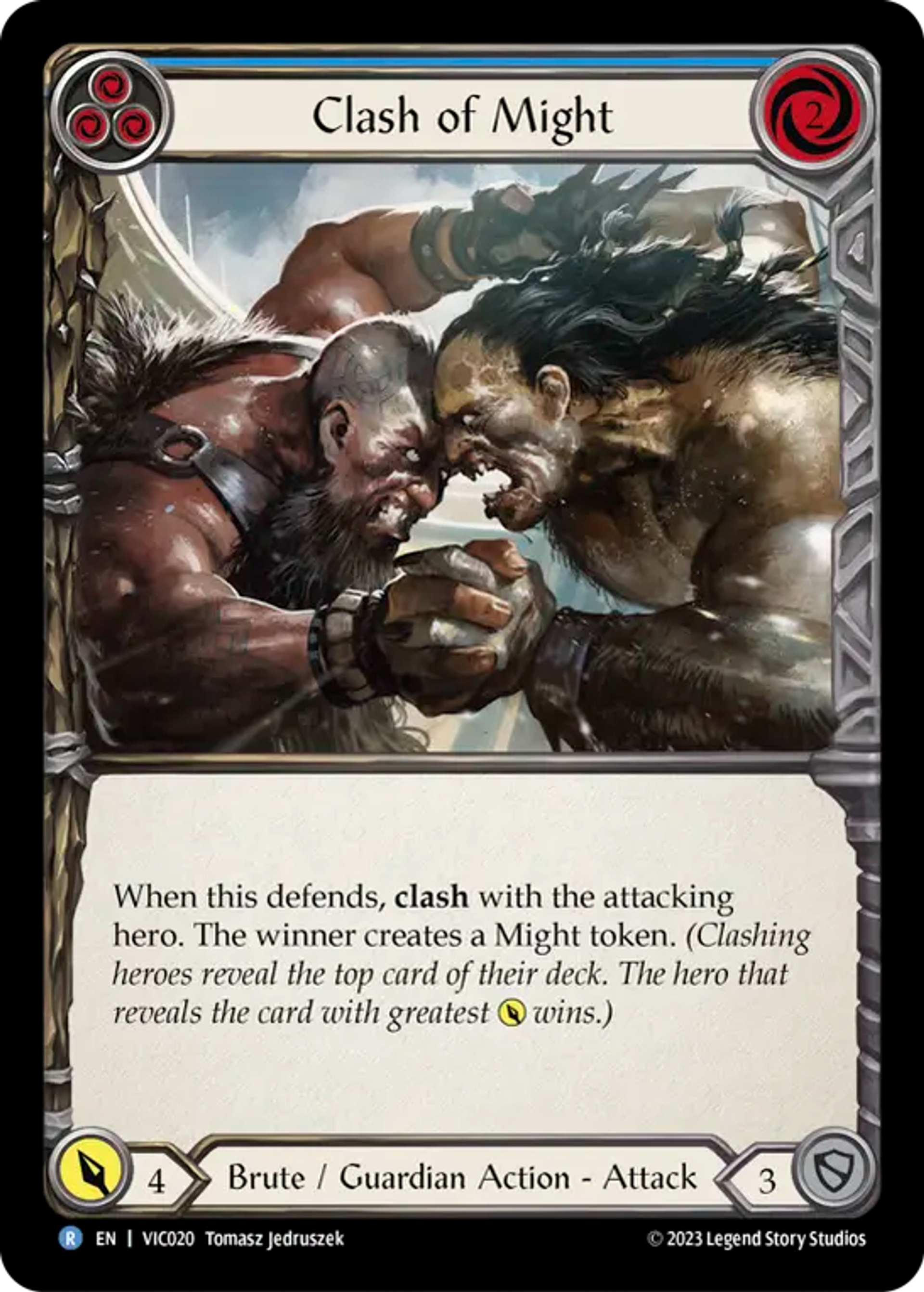 Clash of Might (Blue) — Victor - Heavy Hitters Blitz Deck — Flesh and Blood