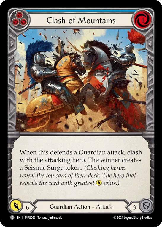 Clash of Mountains (Blue) — Mastery Pack Guardian — Flesh and Blood