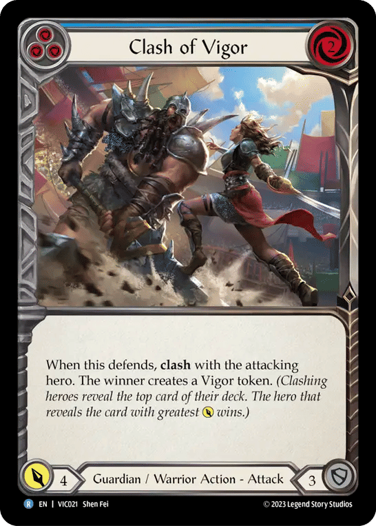 Clash of Vigor (Blue) — Victor - Heavy Hitters Blitz Deck — Flesh and Blood