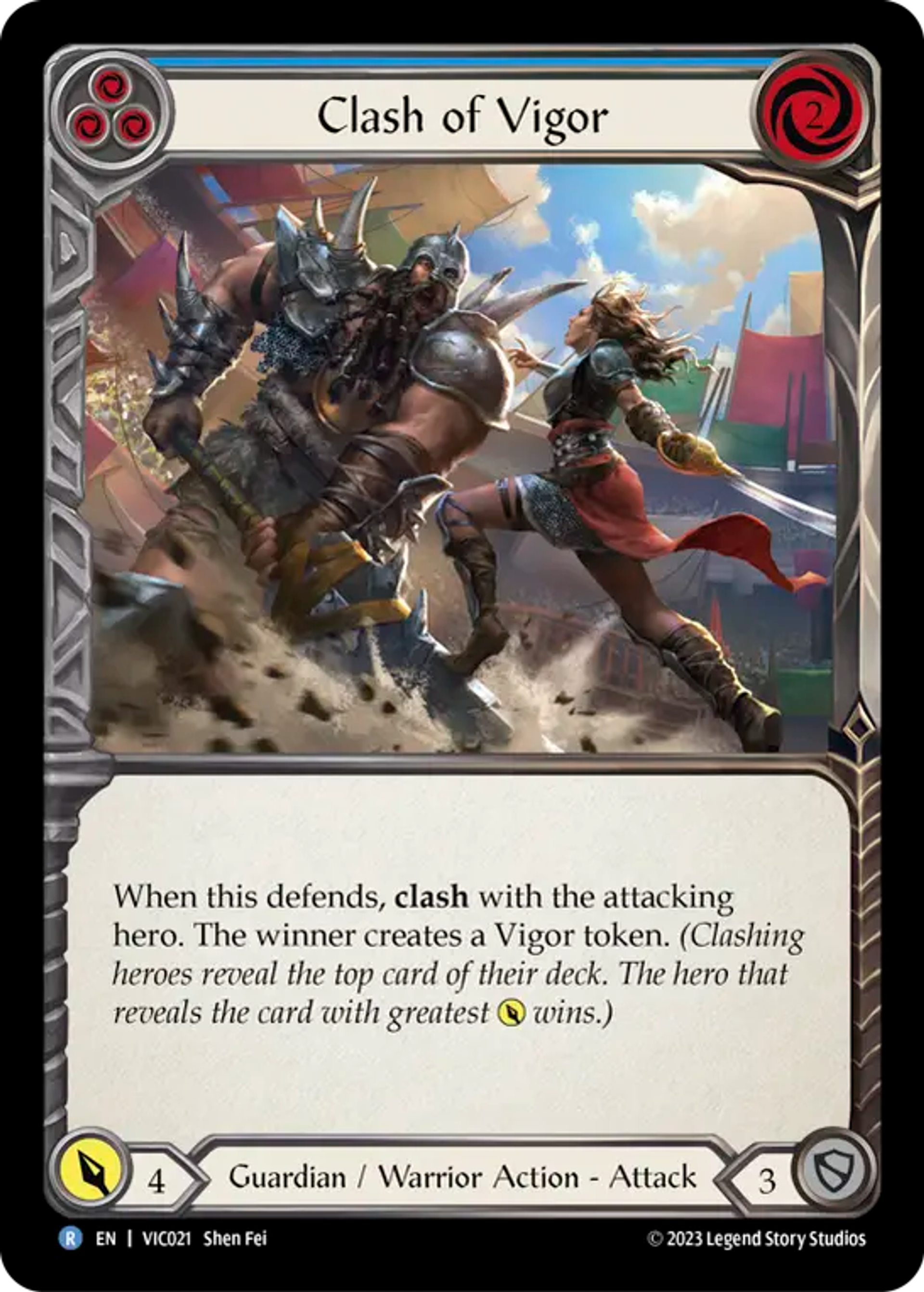 Clash of Vigor (Blue) — Victor - Heavy Hitters Blitz Deck — Flesh and Blood