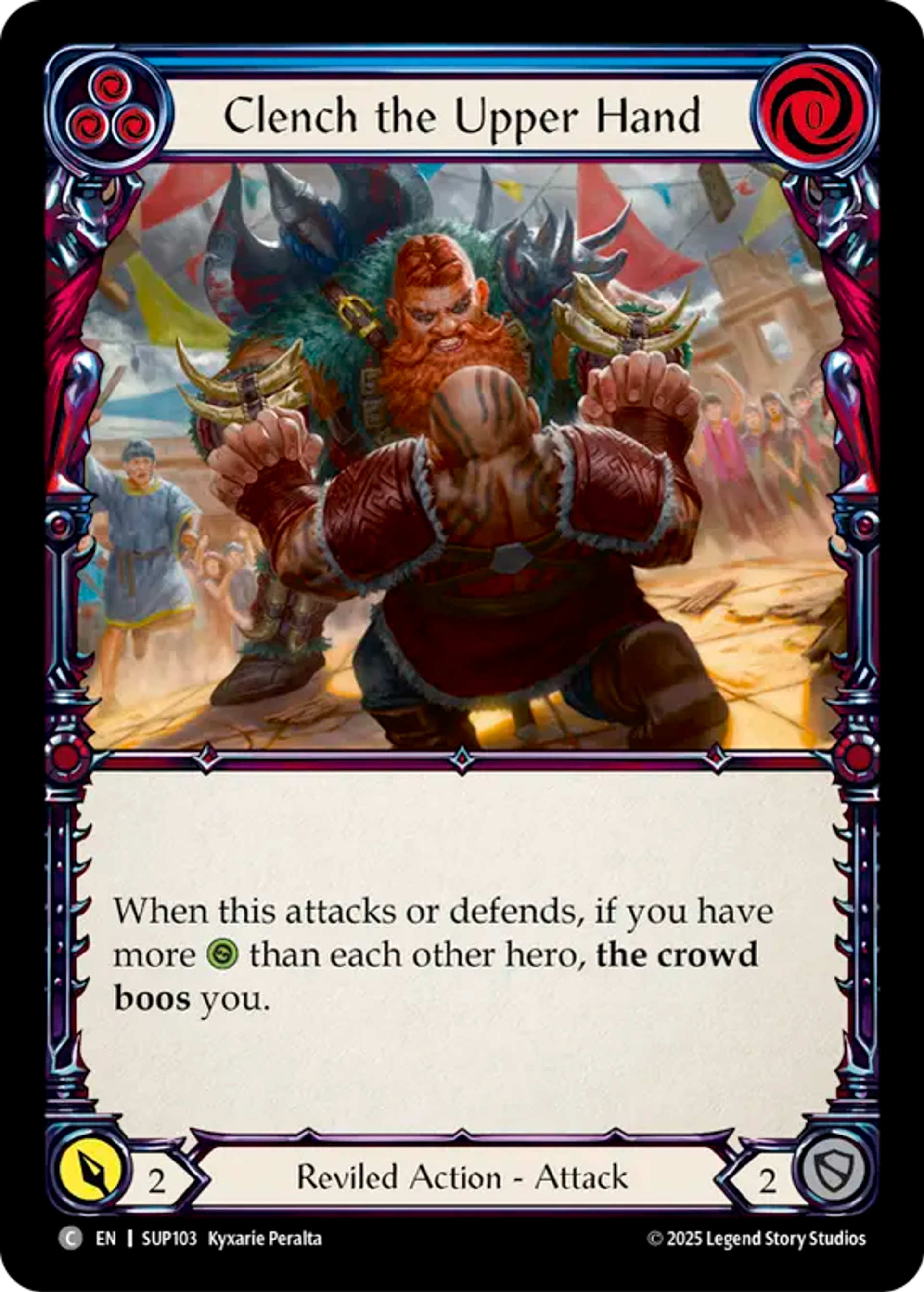 Clench the Upper Hand (Blue) — Super Slam — Flesh and Blood