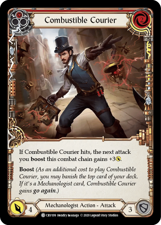 Combustible Courier (Red) — Crucible of War — Flesh and Blood
