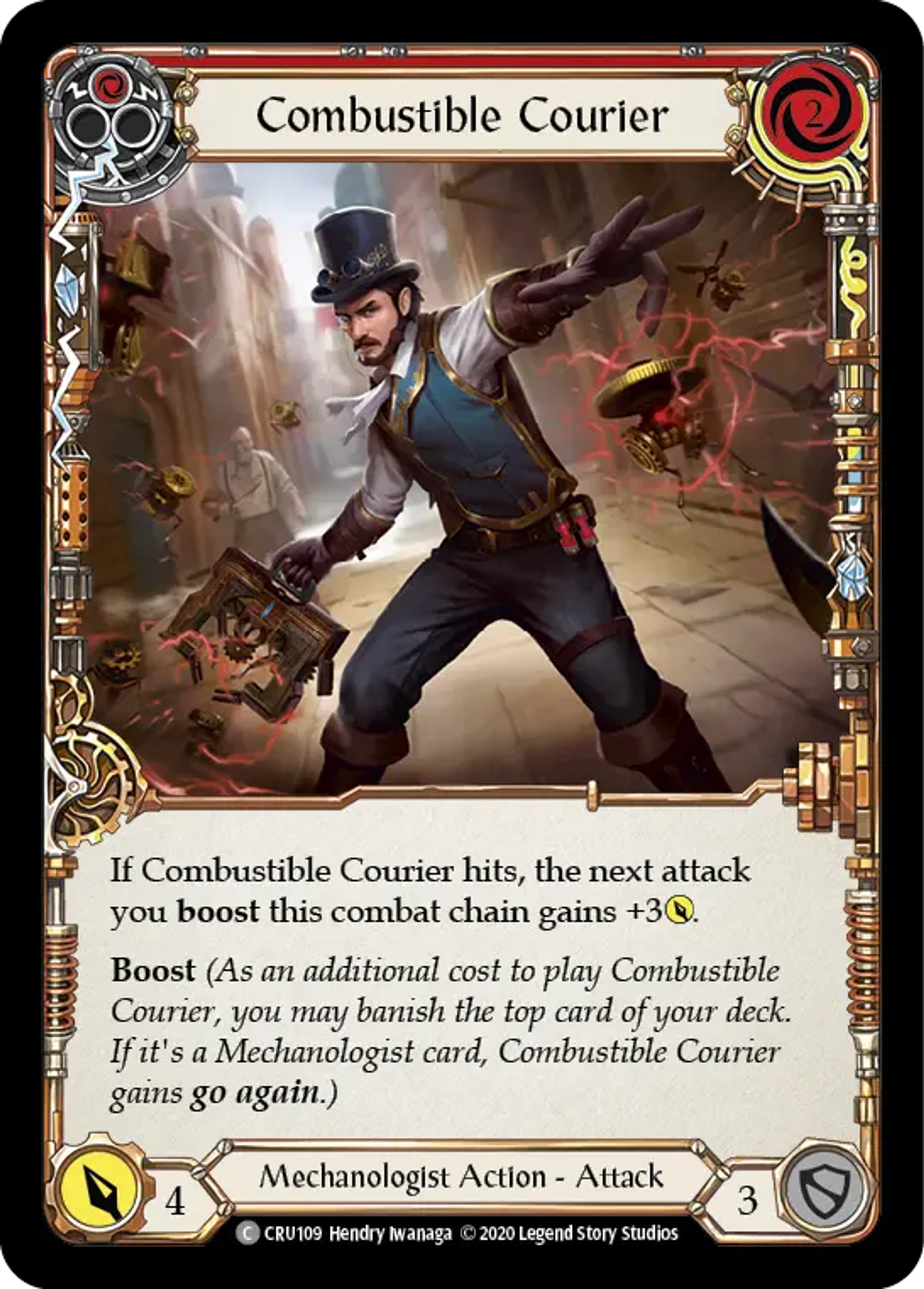 Combustible Courier (Red) — Crucible of War — Flesh and Blood