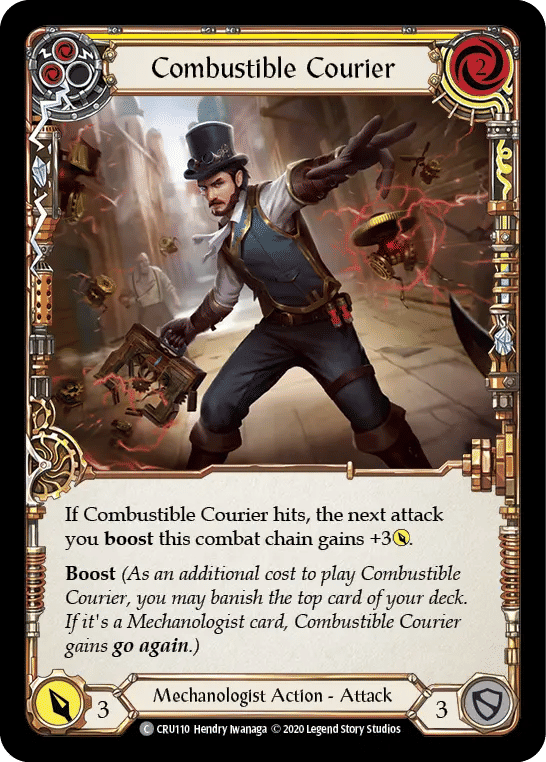 Combustible Courier (Yellow) — Crucible of War — Flesh and Blood