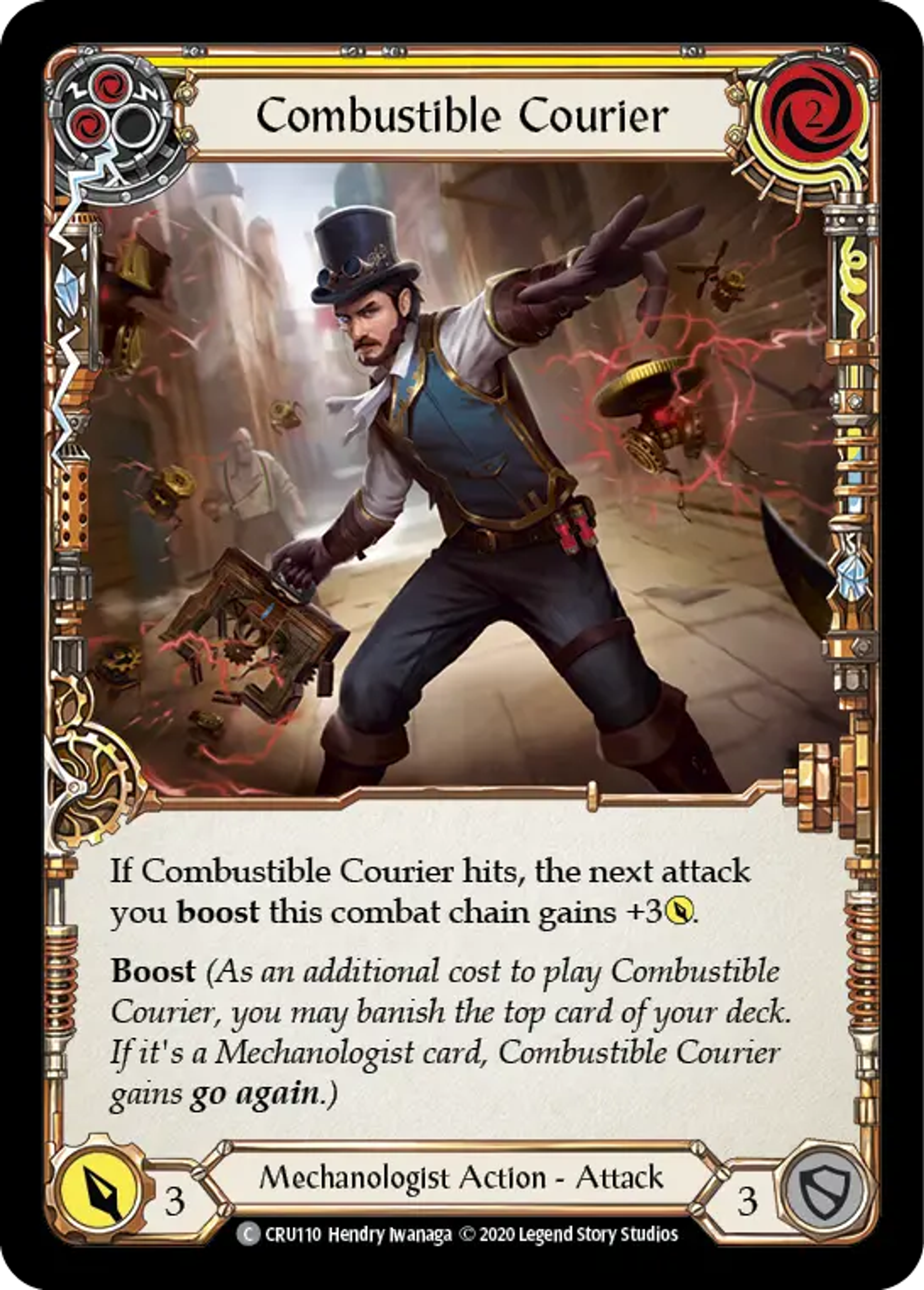 Combustible Courier (Yellow) — Crucible of War — Flesh and Blood