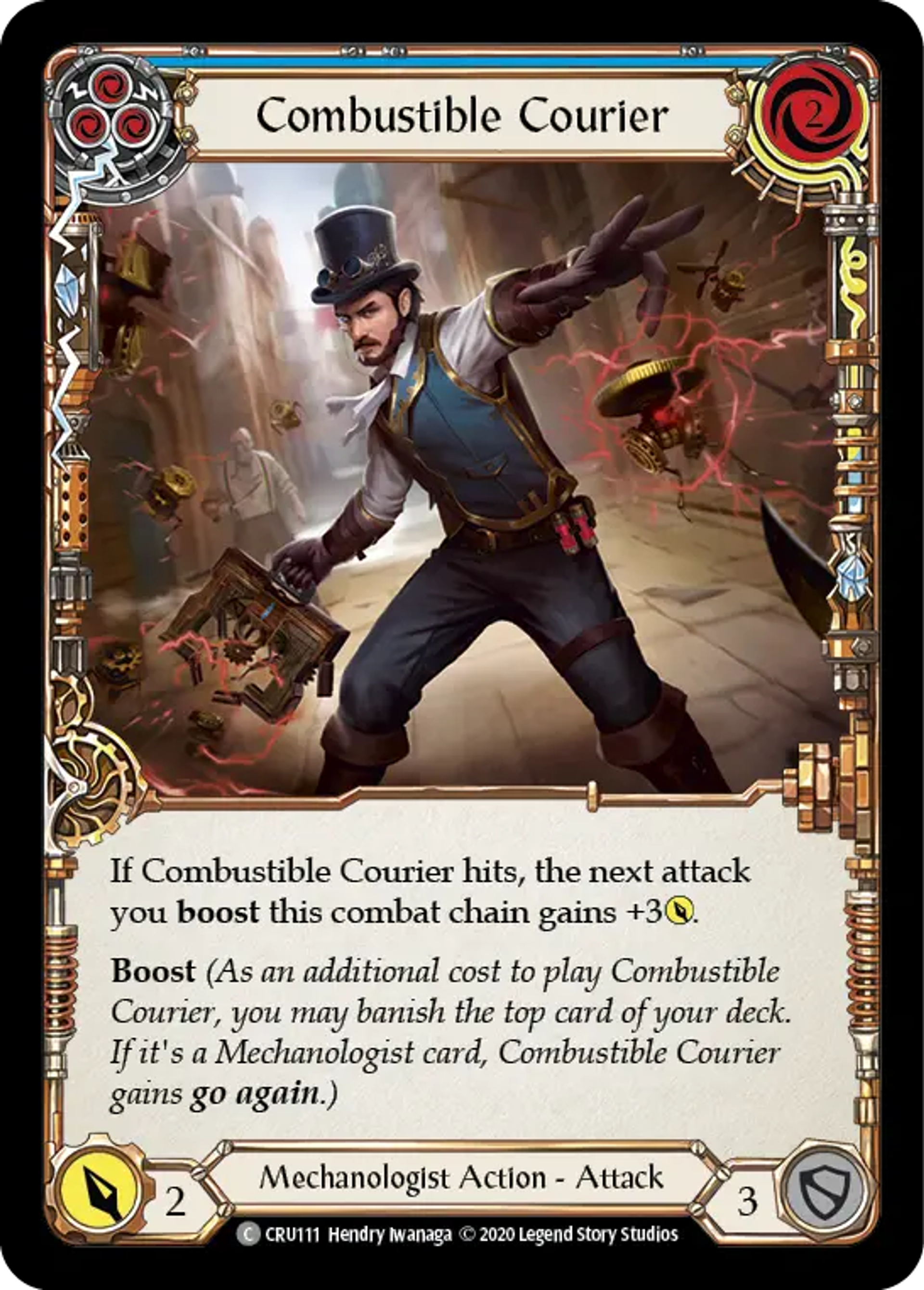 Combustible Courier (Blue) — Crucible of War — Flesh and Blood