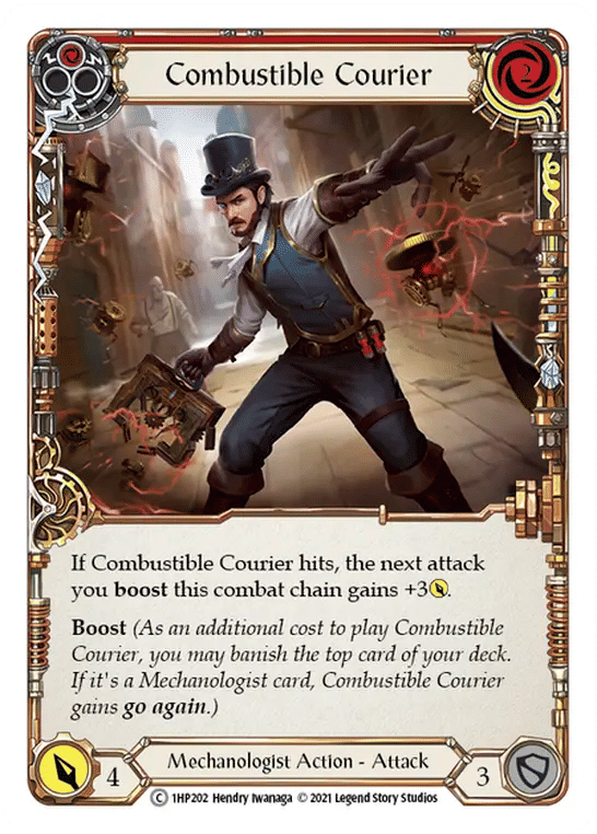 Combustible Courier (Red) — History Pack 1 — Flesh and Blood