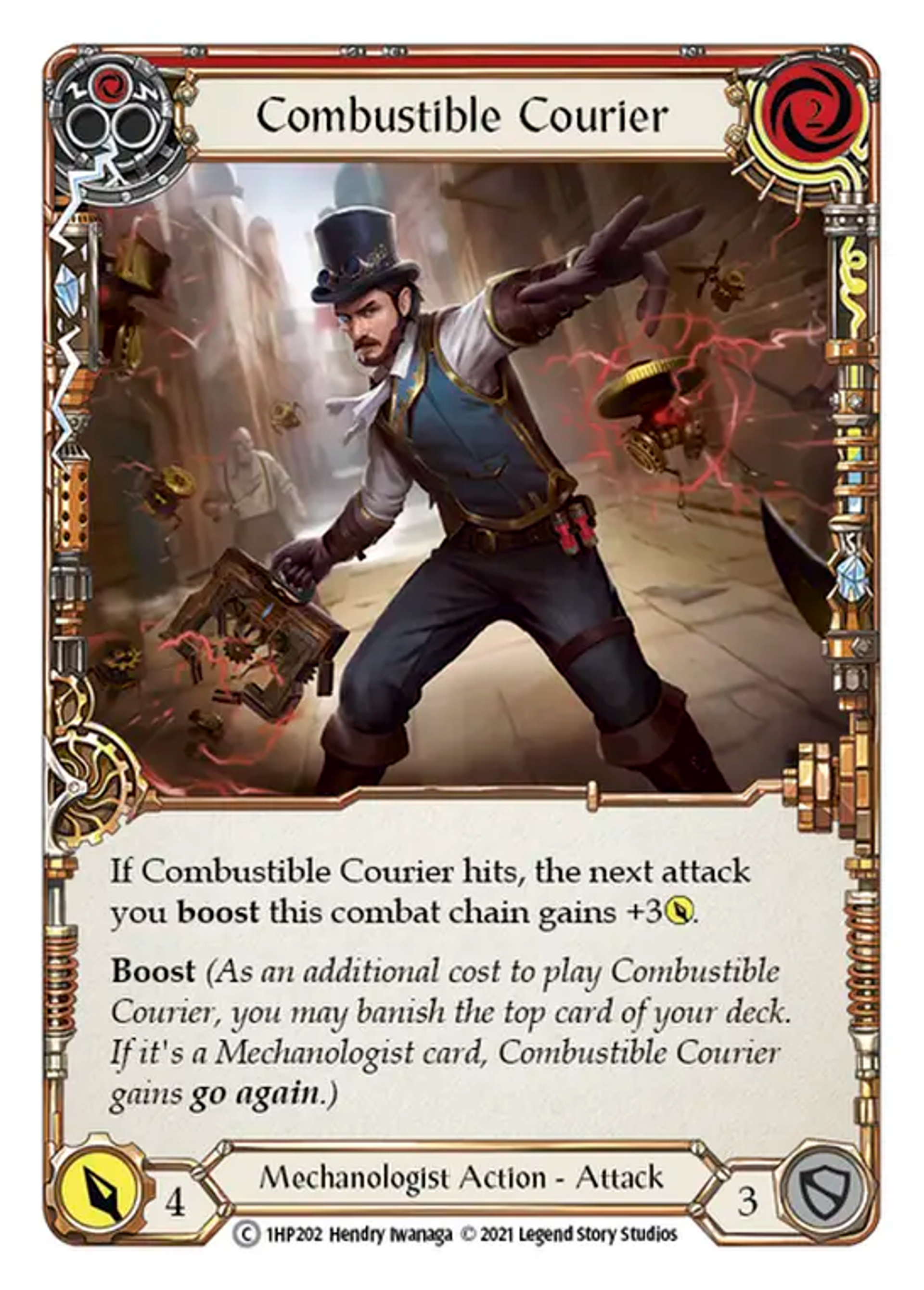 Combustible Courier (Red) — History Pack 1 — Flesh and Blood