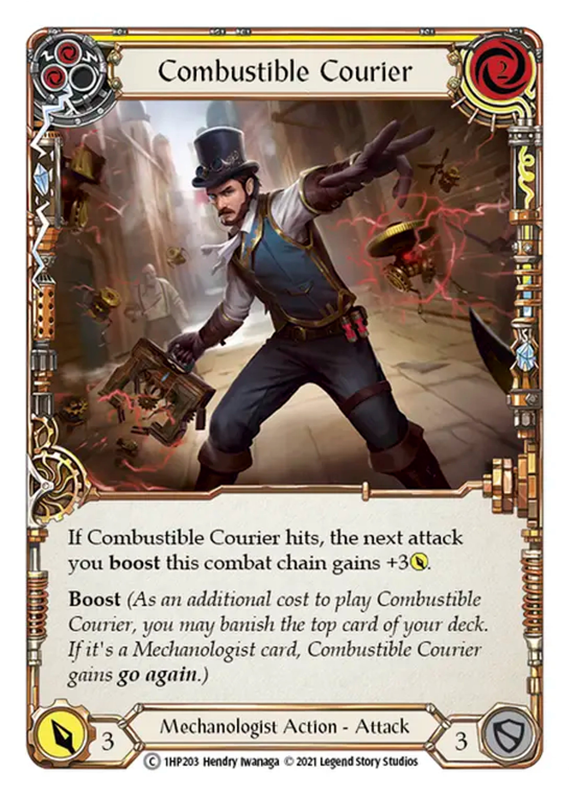 Combustible Courier (Yellow) — History Pack 1 — Flesh and Blood