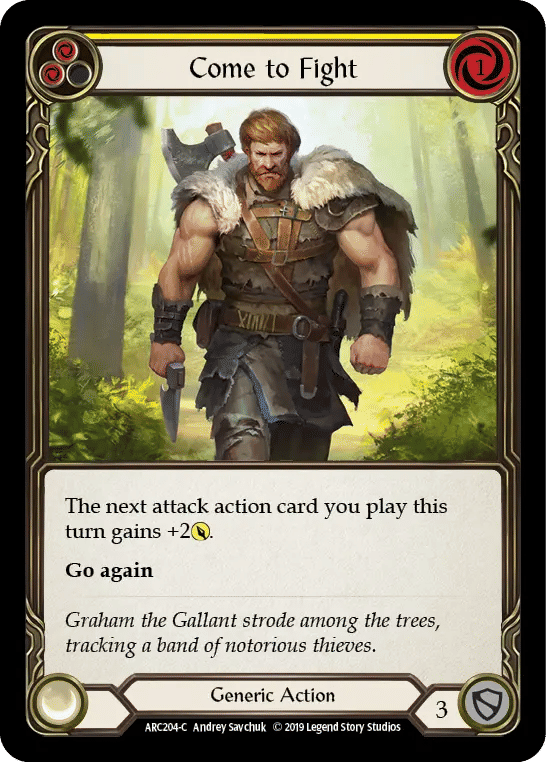 Come to Fight (Yellow) — Arcane Rising — Flesh and Blood
