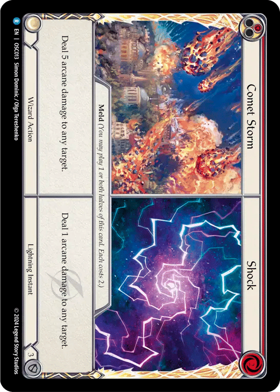 Comet Storm // Shock (Red) — Rosetta Blitz Deck - Oscilio — Flesh and Blood