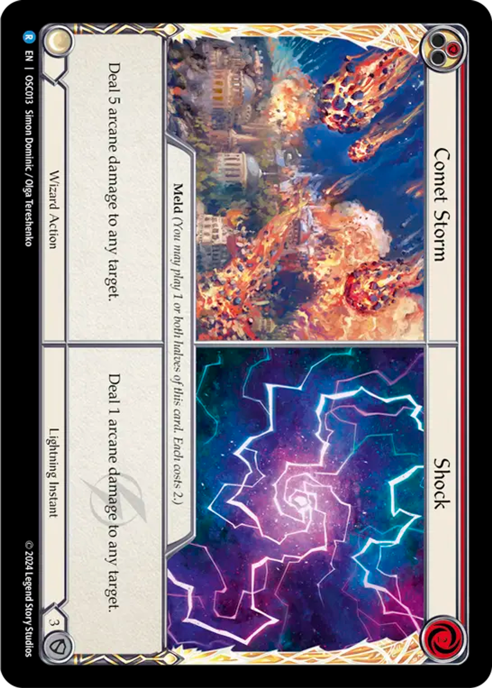 Comet Storm // Shock (Red) — Rosetta Blitz Deck - Oscilio — Flesh and Blood