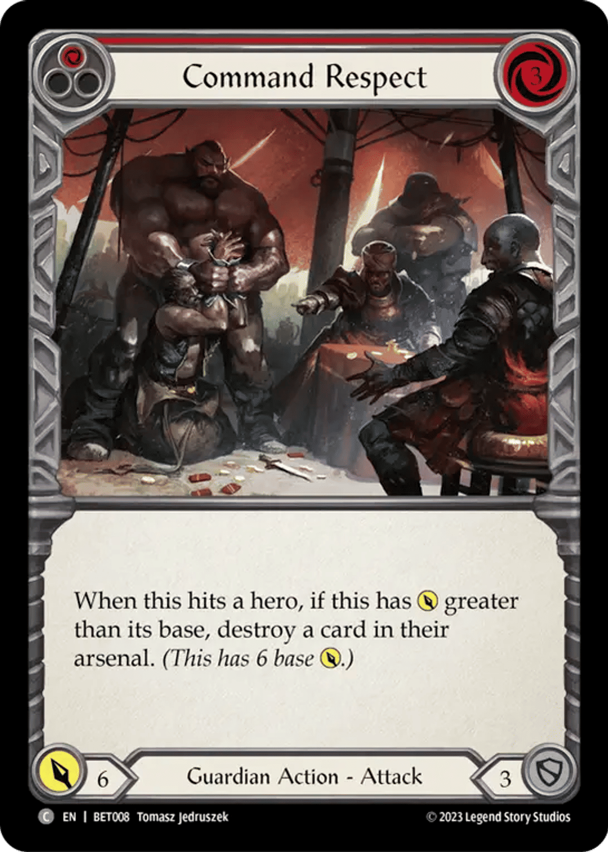 Command Respect (Red) from Betsy - Heavy Hitters Blitz Deck - Flesh and Blood