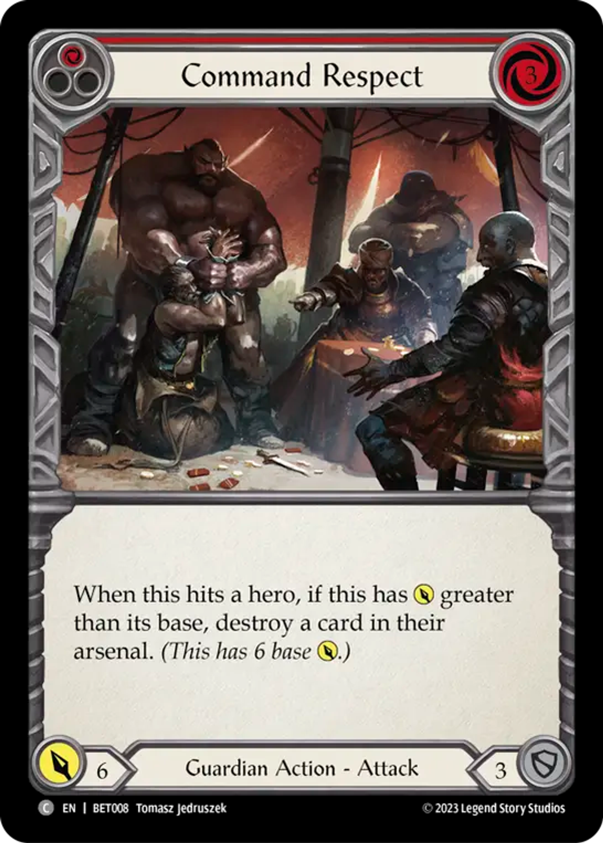Command Respect (Red) — Betsy - Heavy Hitters Blitz Deck — Flesh and Blood