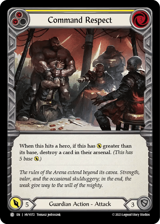Command Respect (Yellow) — Heavy Hitters — Flesh and Blood