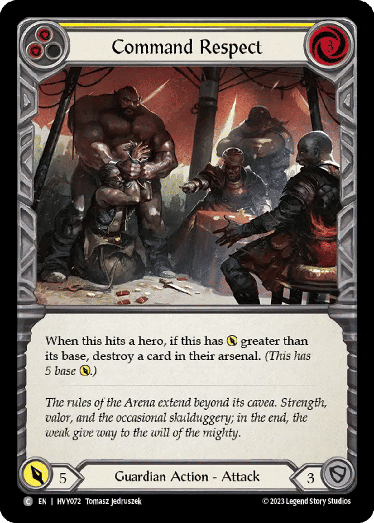 Command Respect (Yellow) from Heavy Hitters - Flesh and Blood