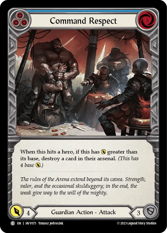 Command Respect (Blue) — Heavy Hitters — Flesh and Blood