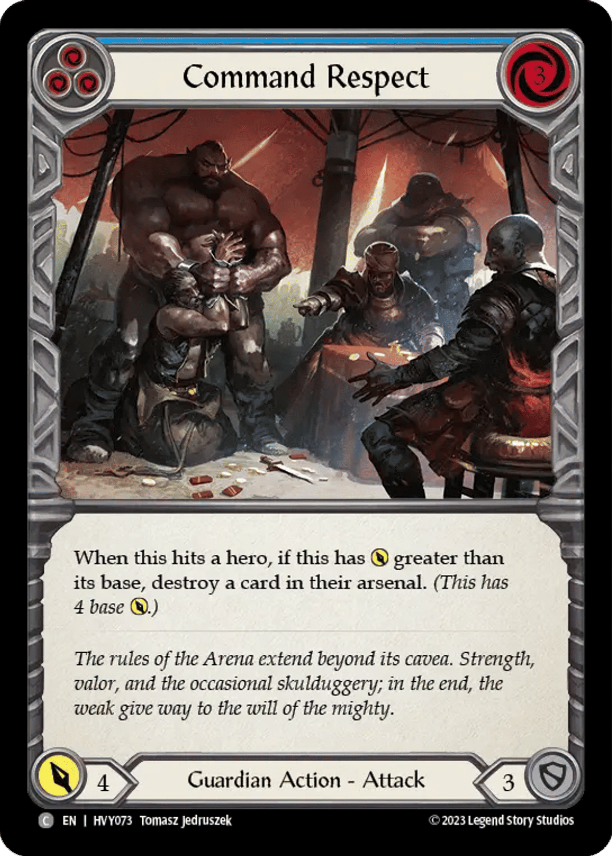 Command Respect (Blue) from Heavy Hitters - Flesh and Blood
