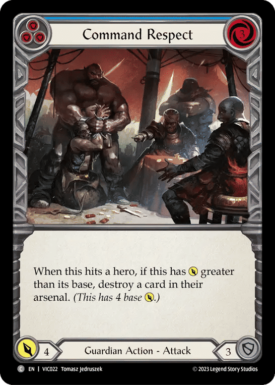Command Respect (Blue) — Victor - Heavy Hitters Blitz Deck — Flesh and Blood