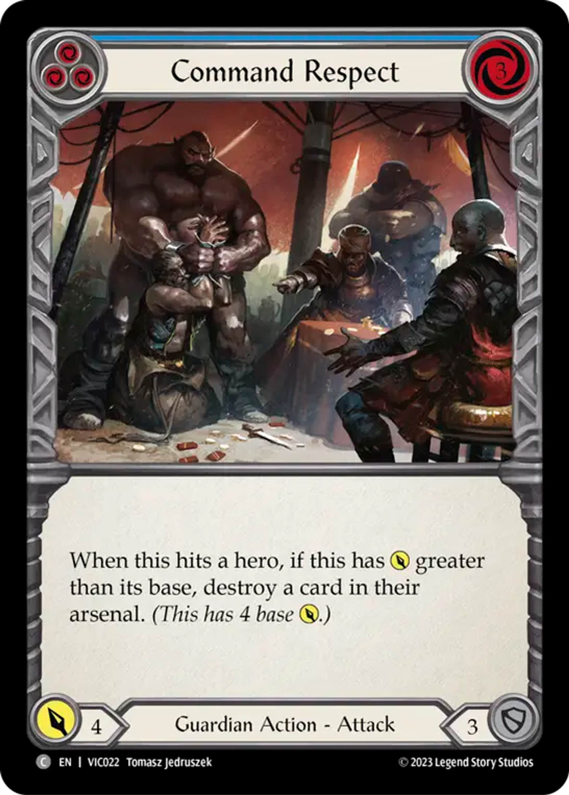 Command Respect (Blue) — Victor - Heavy Hitters Blitz Deck — Flesh and Blood