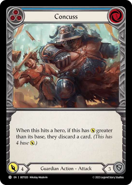 Concuss (Blue) — Betsy - Heavy Hitters Blitz Deck — Flesh and Blood