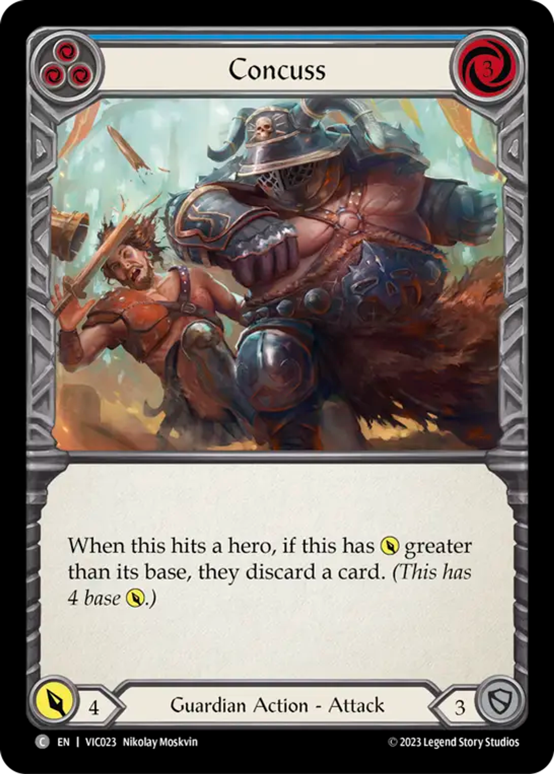 Concuss (Blue) — Victor - Heavy Hitters Blitz Deck — Flesh and Blood