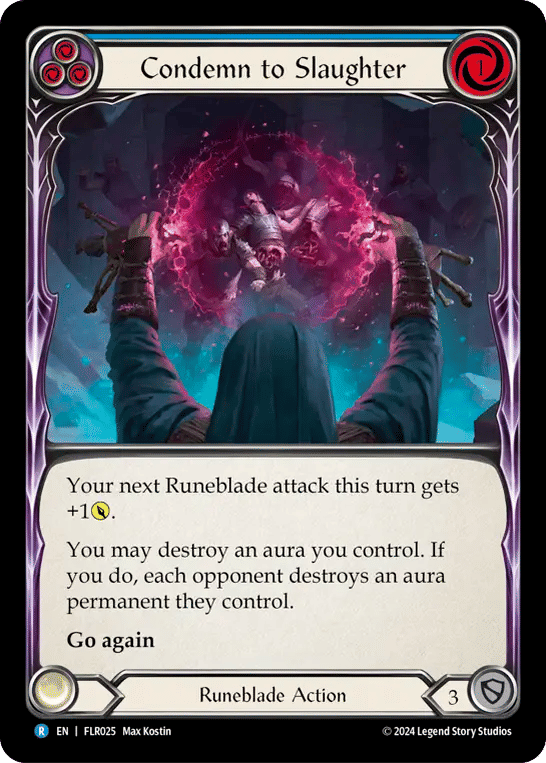 Condemn to Slaughter (Blue) — Rosetta Blitz Deck - Florian — Flesh and Blood