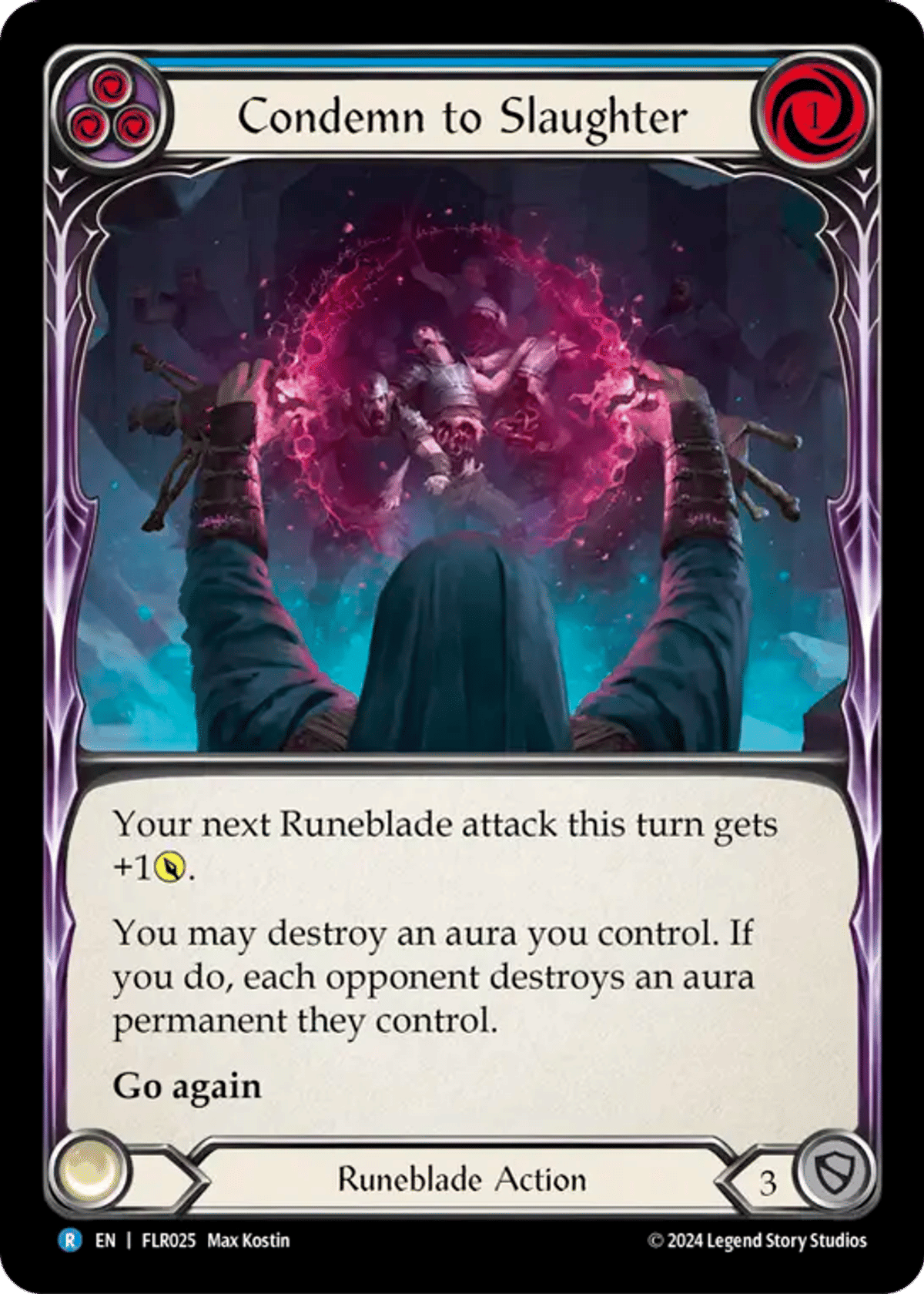 Condemn to Slaughter (Blue) from Rosetta Blitz Deck - Florian - Flesh and Blood