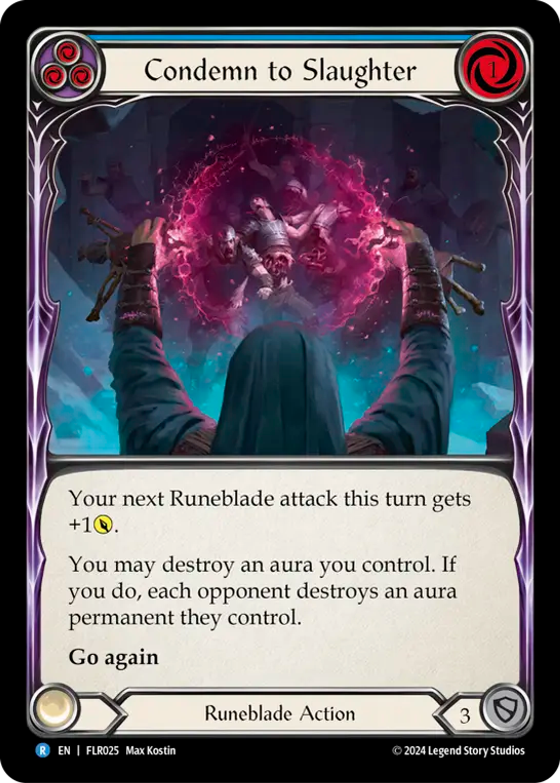 Condemn to Slaughter (Blue) — Rosetta Blitz Deck - Florian — Flesh and Blood