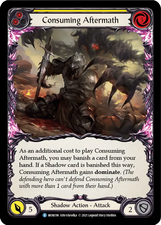 Consuming Aftermath (Yellow) — Monarch — Flesh and Blood