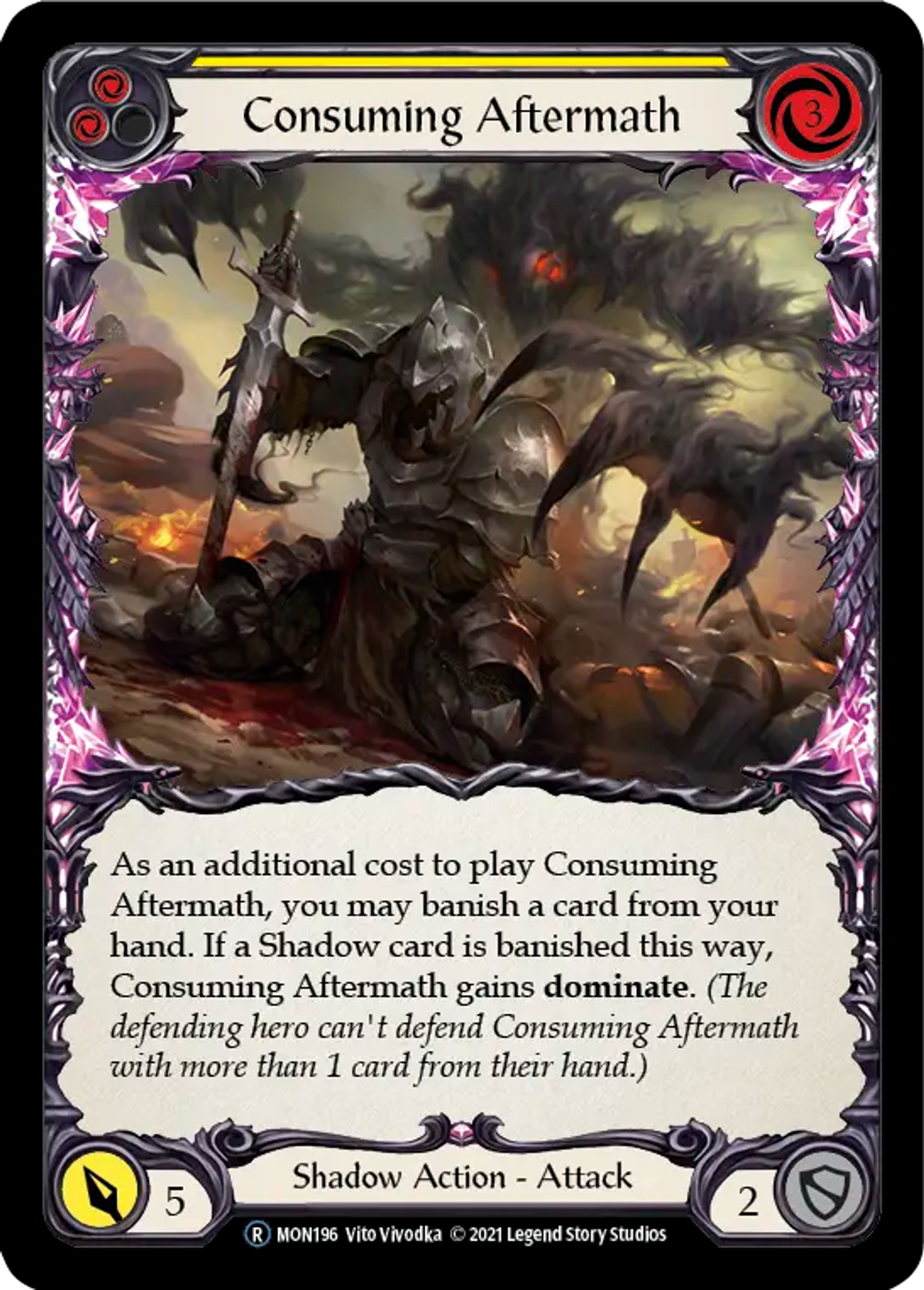 Consuming Aftermath (Yellow) — Monarch - Unlimited — Flesh and Blood