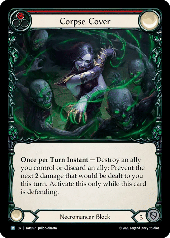 Corpse Cover (Red) — Usurp the Shadow Throne — Flesh and Blood