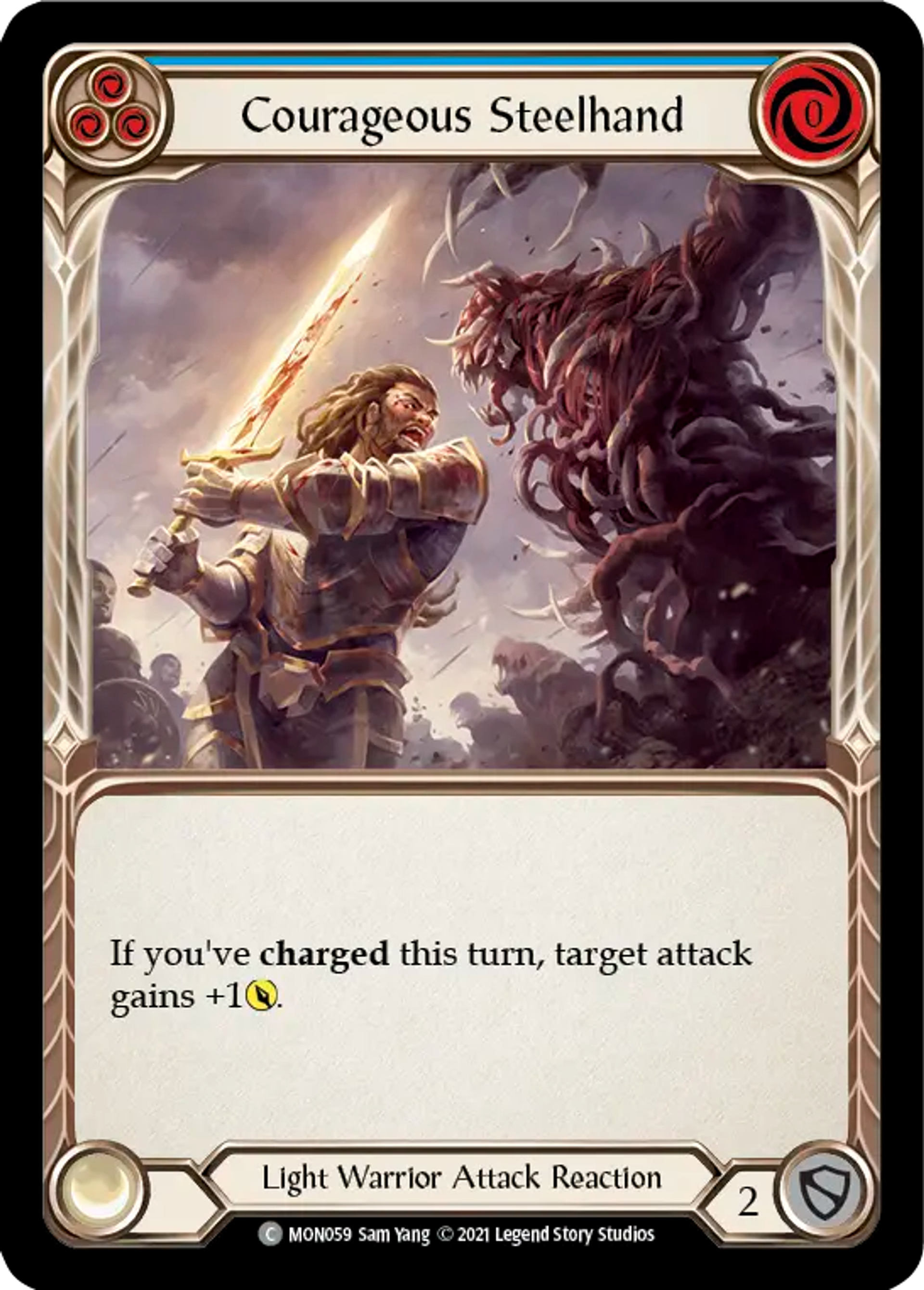 Courageous Steelhand (Blue) — Monarch — Flesh and Blood