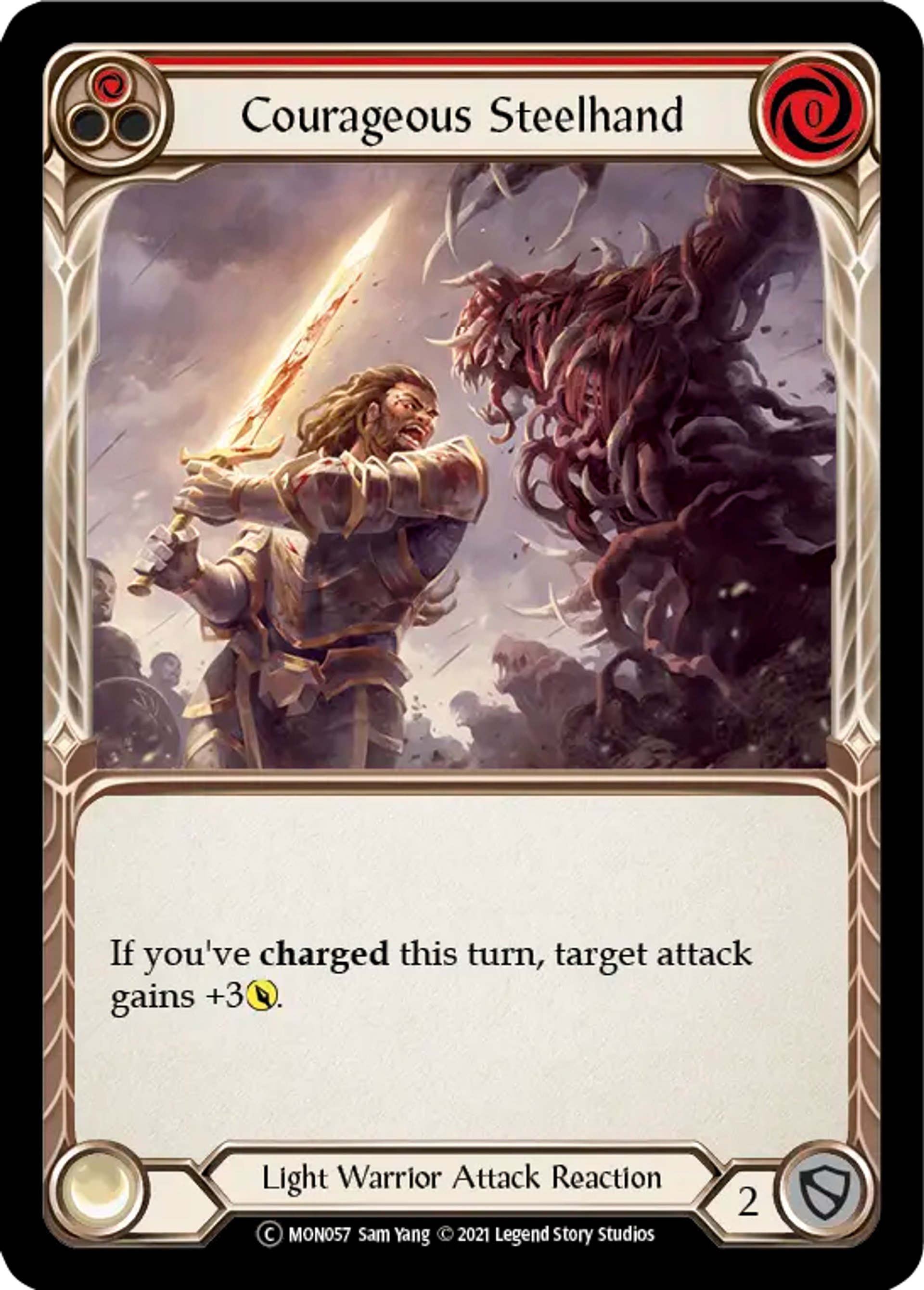 Courageous Steelhand (Red) — Monarch - Unlimited — Flesh and Blood