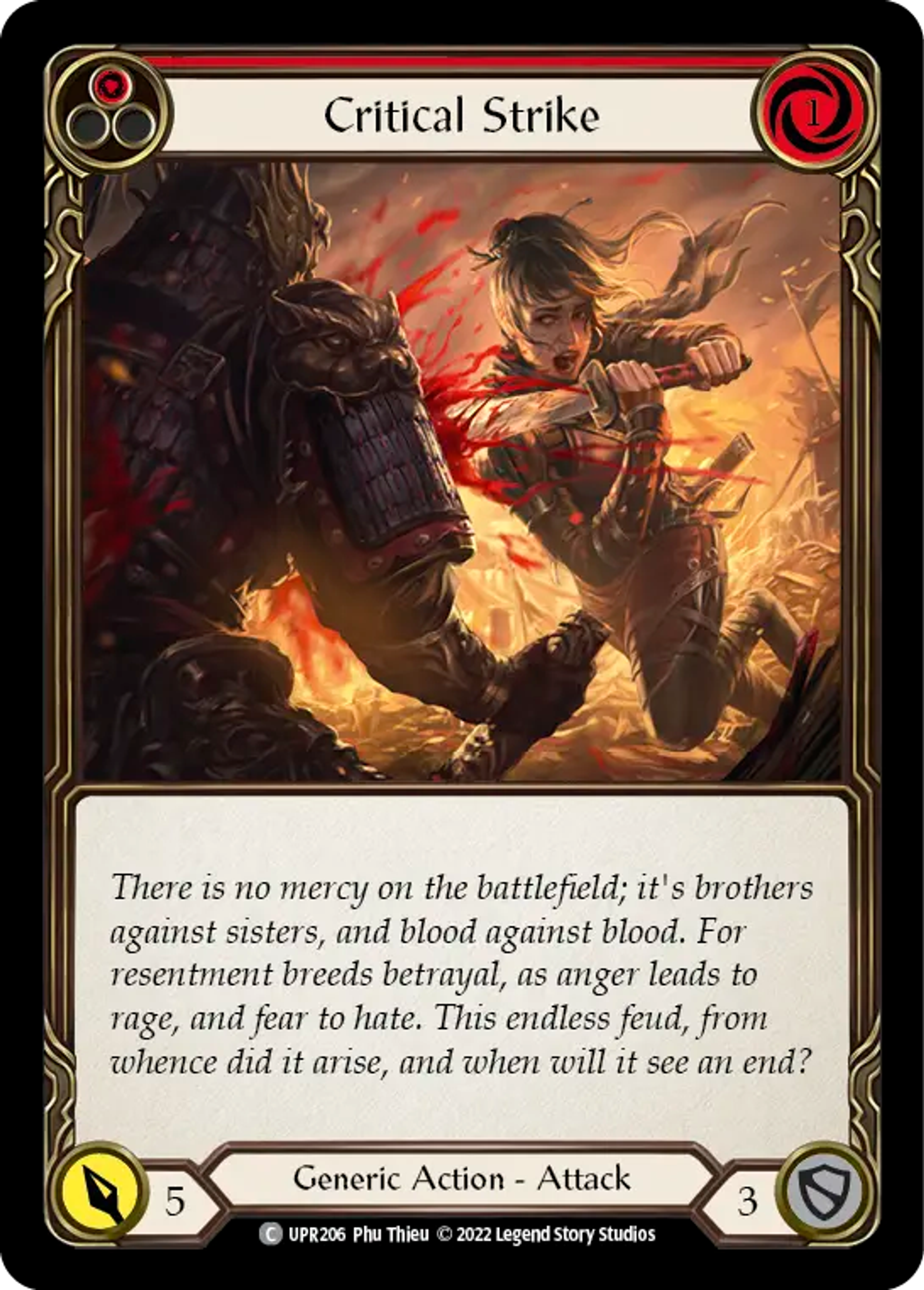 Critical Strike (Red) — Uprising — Flesh and Blood